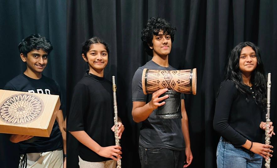 The Eco Beats Youth Leadership Team with their handmade instruments